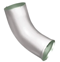 Колено стока d-90 мм 60 гр. Grand Line PE Полиэстер двухсторонний 0,6 RAL 9003