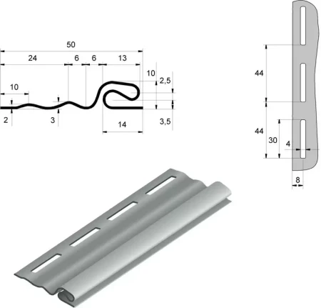 Планка стартовая Grand Line Standard белая
