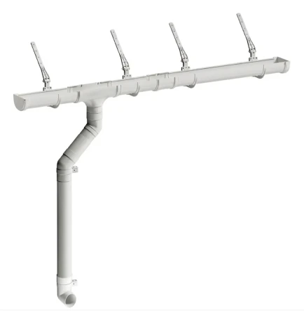 Комплект пластикового водостока d-120x85 мм Döcke Premium пломбир RAL 9003   фото