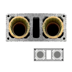 Двухходовые дымоходы с вентканалом Schiedel Uni Комплект  1 пм для двухходового дымохода с вентканалом