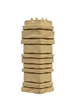 Угол пластиковой фасадной панели Grand Line Скала Classic (песочный)