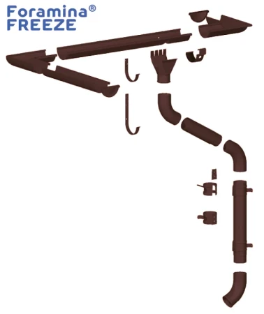 Воронка водосборная d-300x100 мм Металл Профиль FORAMINA FREEZE Valori двухсторонний 0,5 DarkBrown