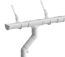 Комплект пластикового водостока d-120x85 мм Döcke Premium пломбир RAL 9003