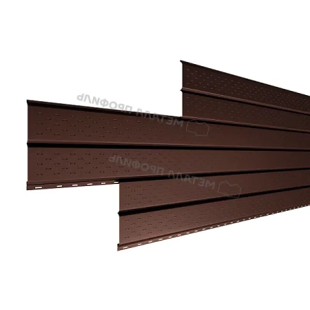 Металлический софит Металл Профиль Lбрус-XL Valori 0,5 с полной перфорацией OxiBeige