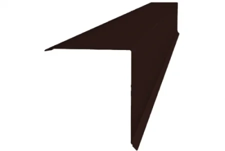 Планка конька односкатной кровли Grand Line 160x160 0,5 Satin Matt цвет RAL 8017