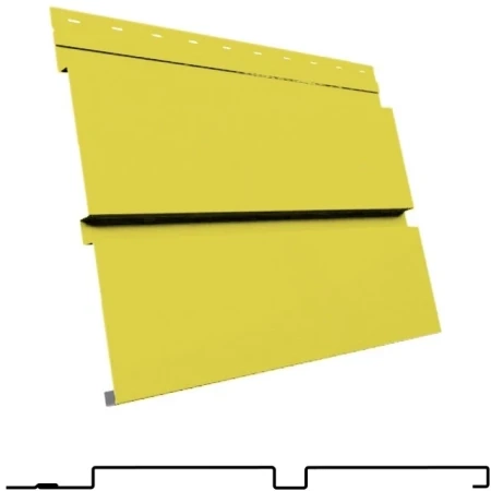 Металлический софит Grand Line Квадро Брус Полиэстер 0,45 без перфорации Ral 1018