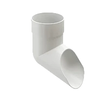 Колено стока (наконечник) d-85 мм ПВХ Döcke Premium пломбир RAL 9003