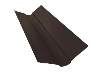 Планка ендовы верхней фигурной Grand Line 100x100 0,5 Rooftop Matte (Стальной бархат) цвет RR 32