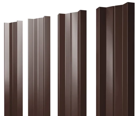 М-образный Полиэстер двухсторонний 0,4 RAL 8017 прямой