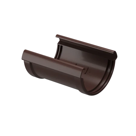 Соединитель желоба d-141 мм ПВХ Döcke Lux шоколад RAL 8019