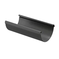 Желоб полукруглый ПВХ d-141 мм 3 м Döcke Lux графит RAL 7024