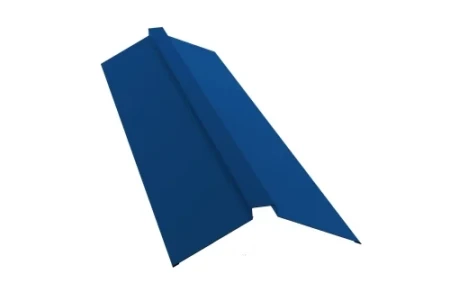 Планка конька плоского Grand Line 150x40x150 0,5 Satin цвет RAL 5005 Планка конька плоского Grand Line 150x40x150 0,5 Satin цвет RAL 5005