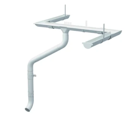 Колено стока d-90 мм 60 гр. Металл Профиль GRANDSYSTEM Полиэстер 0,6 RAL 9010