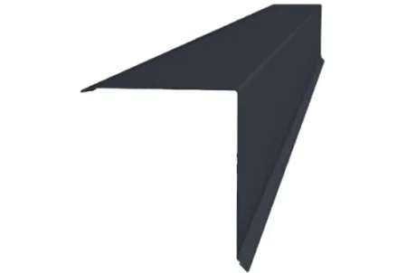 Планка конька односкатной кровли Grand Line 160x160 0,45 Drap цвет RAL 7024 Планка конька односкатной кровли Grand Line 160x160 0,45 Drap цвет RAL 7024