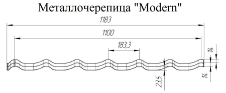 Modern Полиэстер 0,45 Ral 5021 Modern Полиэстер 0,45 Ral 5021