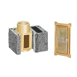 Одноходовые дымоходы с вентаканалом Schiedel Uni Комплект дополнительной дверцы прочистки  0.66 пм для одноходового дымохода с вентканалом