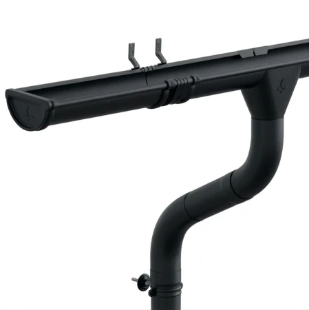 Комплект металлического водостока Аквасистем Премиум d-150x100 мм 6 м/3 м PU Matt RAL 9005   фото