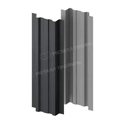 Штакетник Металл Профиль Прямоугольный Lane Viking E 0,5 прямой