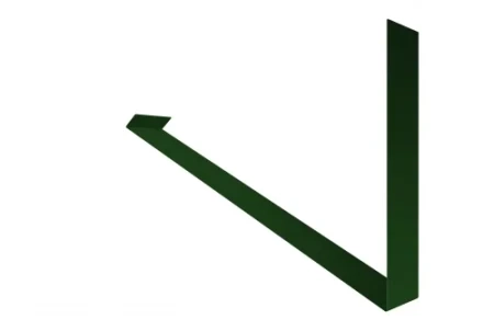 Планка примыкание верхнее к трубе фальц Grand Line 0,45 Drap цвет RAL 6005