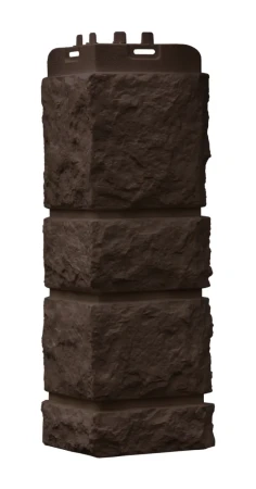 Угол пластиковой фасадной панели Grand Line Камелот Classic (шоколадный)