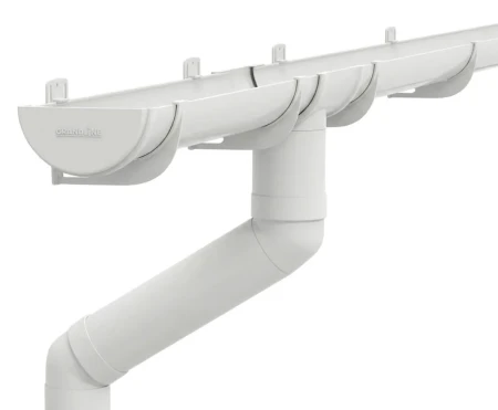 Комплект пластикового водостока d-120/90 мм ГрандЛайн Классика белый RAL 9003   фото