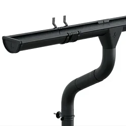 Комплект металлического водостока Аквасистем Комфорт d-125x90 мм 6 м/3 м Полиэстер 0,55 RAL 9005