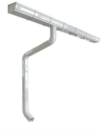 Комплект металлического водостока ГрандЛайн Vortex 127x78 мм Полиэстер RAL 9003   фото