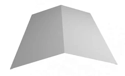 Планка конька плоского простая Металл Профиль 115x115x2000 Полиэстер 0,45