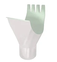 Воронка желоба d-150x100 мм Grand Line GL PU Полиуретан 0,6 RAL 9003