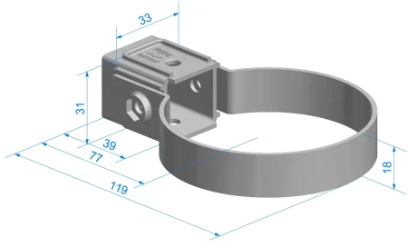 Хомут трубы d-80 мм ПВХ Döcke Standard   фото
