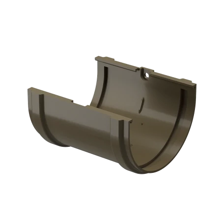 Соединитель желоба d-120 мм ПВХ Döcke Premium каштан RAL 8017