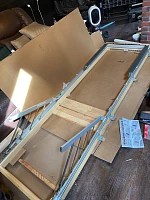 Распакованное окно-балкон Fakro FGH-V P2 Galeria 78x255, рама с фурнитурой