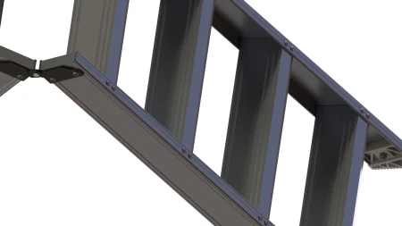 Чердачная люк-лестница Oman Алюминиевая складная 3-х секционная Alu Profi Lite   фото