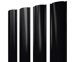 Штакетник Grand Line Полукруглый Slim Rooftop Matte (Стальной бархат) 0,5 прямой