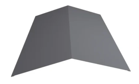 Планка конька плоского простая Металл Профиль 145x145x2000 0,45 Полиэстер цвет RAL 7004