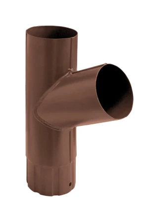 Тройник трубы d-90 мм Grand Line Полиуретан 0,5 RAL 8004