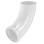 Колено стока (отвод трубы) декорированный d-90 мм Aquasystem Premium Pural 0,6 RAL 9003