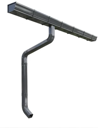 Комплект металлического водостока ГрандЛайн Vortex 127x78 мм Полиэстер RAL 7024   фото