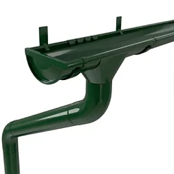 Комплект металлического водостока ГрандЛайн GL PU d-125x90 мм 6 м/3 м Полиуретан RAL 6005