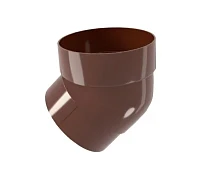 Колено трубы d-90 мм 45 гр ПВХ ГрандЛайн шоколадное RAL 8017