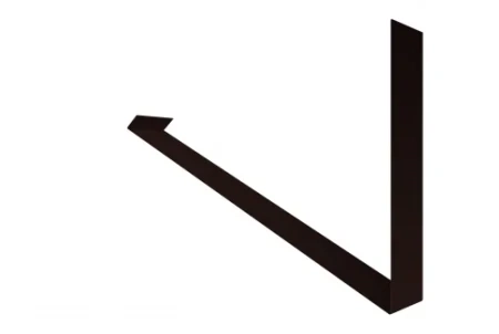 Планка примыкание верхнее к трубе фальц Grand Line 0,5 Atlas цвет RAL 8017 Планка примыкание верхнее к трубе фальц Grand Line 0,5 Atlas цвет RAL 8017