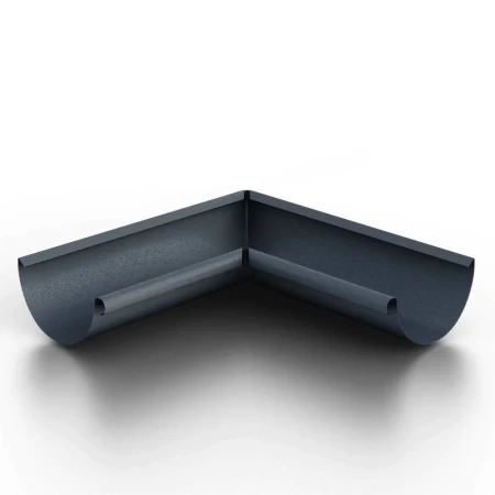 Угол желоба наружный d-125 мм 90 гр. Металл Профиль FORAMINA FREEZE Valori двухсторонний 0,6 Grey