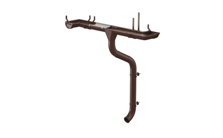 Крюк желоба d-150 мм усиленный короткий Aquasystem Premium Pural Matt 4,0 RAL 8017