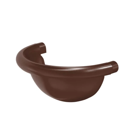 Заглушка желоба универсальная полукруглая d-125 мм Aquasystem Premium PU 0,6 RAL 8017