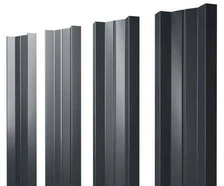 М-образный Velur 0,5 RAL 7016 прямой