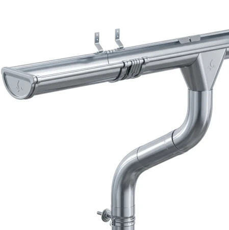 Комплект металлического водостока Аквасистем Премиум d-125x90 мм 6 м/3 м Оцинкованный   фото