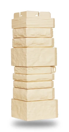 Угол пластиковой фасадной панели Grand Line Сланец Classic (бежевый)