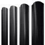 Штакетник Grand Line Полукруглый Slim Rooftop Matte (Стальной бархат) 0,5 фигурный   фото