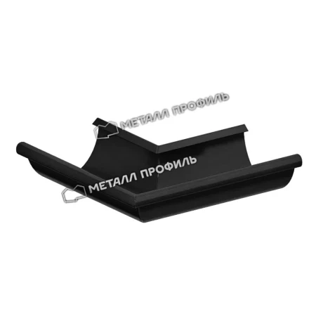 Угол желоба наружный d-150 мм Металл Профиль FORAMINA PUR Purman двухсторонний 0,6 RAL 9005