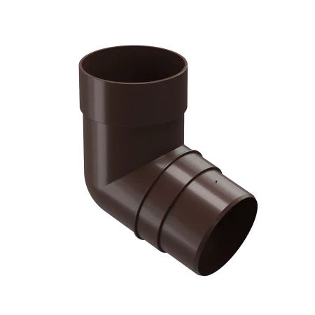 Колено трубы d-85 мм 72 гр ПВХ Döcke Premium шоколад RAL 8019